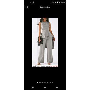 Elegant 2pc wedding  Set (top and bottom) size 2X *NON stretch* FITS LIKE LARGE